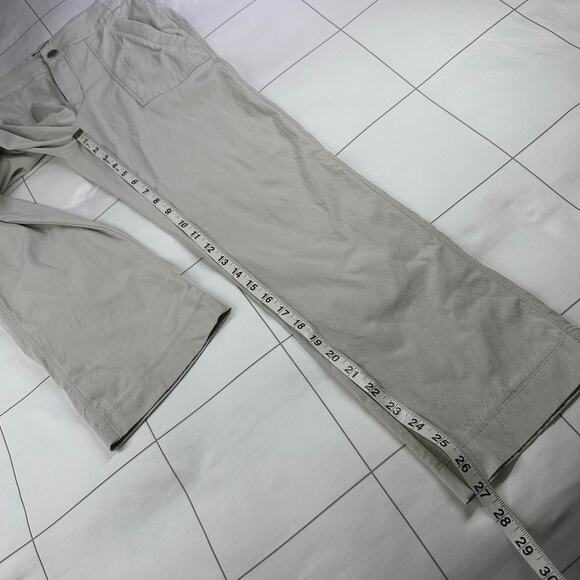 Athleta Pants Womens 2 Cream Birch Grey Trekkie Hike Nylon Ripstop Outdoor Sport - Picture 11 of 13